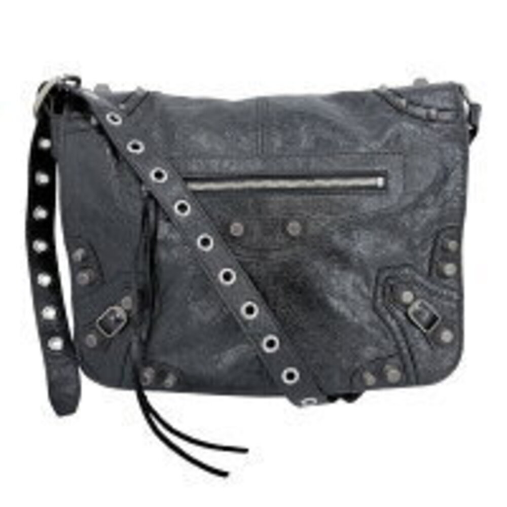 Balenciaga Shoulder Bag Messenger LE CAGOLE Crossbody Lambskin Black